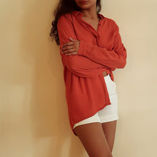 Load image into Gallery viewer, Elinor Drop shoulders sleeves button down shirt
